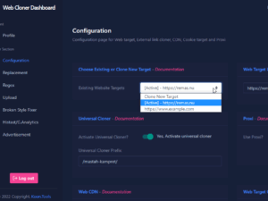 Web Cloner with Admin Panel